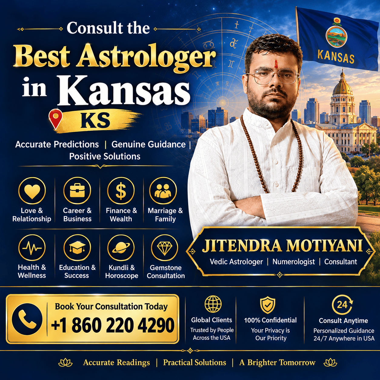 Astrologer Jitendra Motiyani - Best Vedic Astrologer serving Kansas